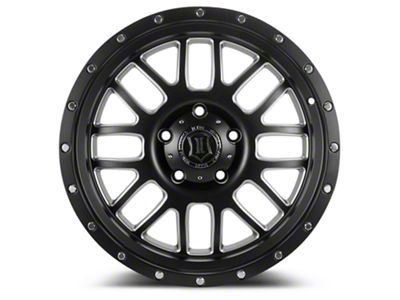 ICON Alloys Alpha Satin Black Milled 6-Lug Wheel; 20x9; 16mm Offset (09-14 F-150)