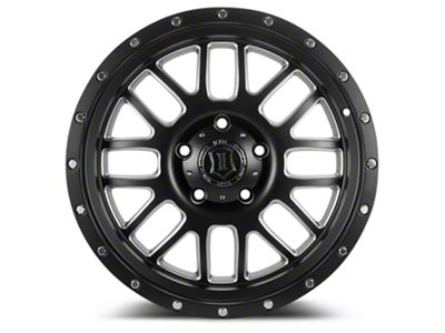 ICON Alloys Alpha Satin Black Milled 6-Lug Wheel; 20x9; 16mm Offset (09-14 F-150)