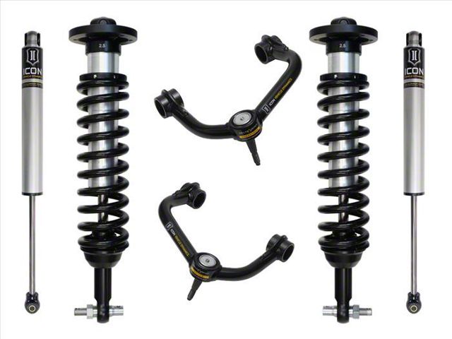 ICON Vehicle Dynamics 0 to 2.75-Inch Suspension Lift System with Tubular Upper Control Arms; Stage 2 (21-24 4WD F-150, Excluding Raptor)