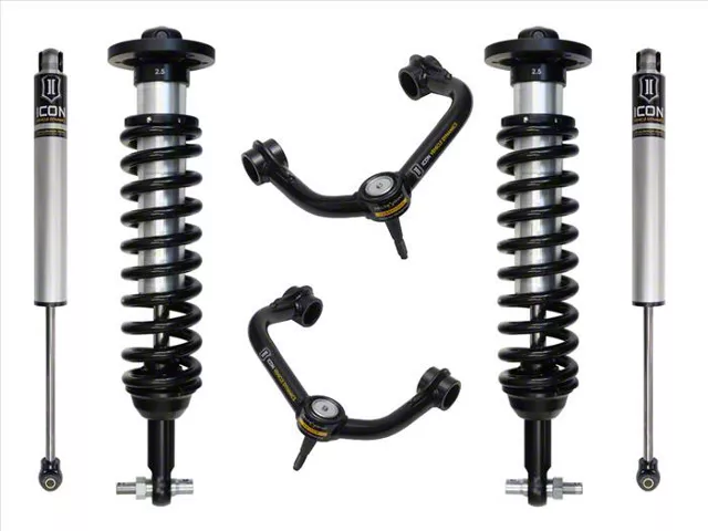 ICON Vehicle Dynamics 0 to 3-Inch Suspension Lift System with Tubular Upper Control Arms; Stage 2 (21-24 2WD F-150)