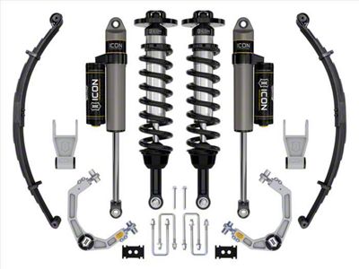 ICON Vehicle Dynamics 2.50 to 3-Inch Suspension Lift System with Billet Upper Control Arms and Leaf Pack; Stage 2 (21-24 F-150 Tremor w/o CCD System & BlueCruise)