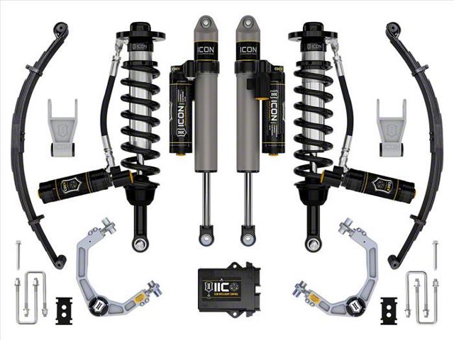 ICON Vehicle Dynamics 2.50 to 3-Inch Suspension Lift System with Billet Upper Control Arms and Leaf Pack; Stage 5 (21-24 F-150 Tremor w/o CCD System & BlueCruise)