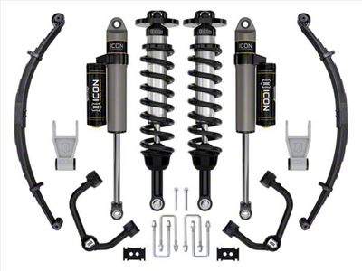 ICON Vehicle Dynamics 2.50 to 3-Inch Suspension Lift System with Tubular Upper Control Arms and Leaf Pack; Stage 2 (21-25 F-150 Tremor w/o CCD System & BlueCruise)