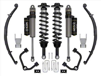 ICON Vehicle Dynamics 2.50 to 3-Inch Suspension Lift System with Tubular Upper Control Arms and Leaf Pack; Stage 2 (21-24 F-150 Tremor w/o CCD System & BlueCruise)