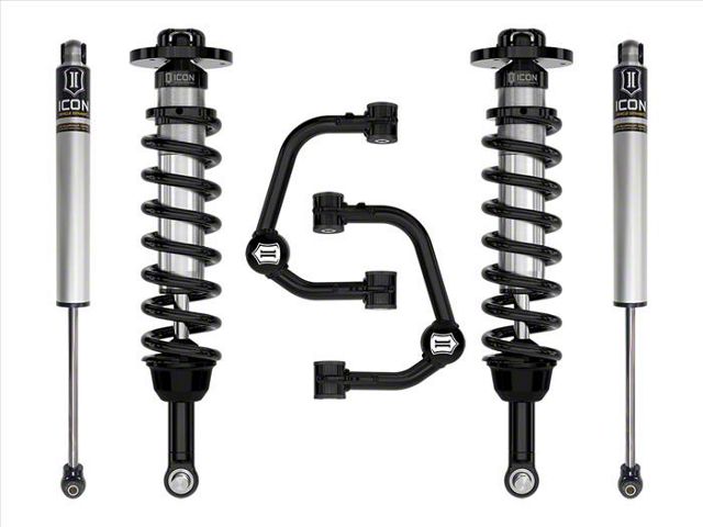 ICON Vehicle Dynamics 2.75 to 3.50-Inch Suspension Lift System with Tubular Upper Control Arms; Stage 1 (21-24 4WD F-150 w/o CCD System & BlueCruise, Excluding Raptor & Tremor)