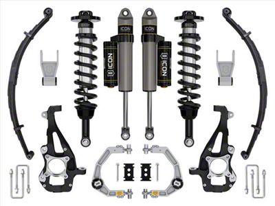 ICON Vehicle Dynamics 3.50 to 4.50-Inch Suspension Lift System with Billet Upper Control Arms and Leaf Pack; Stage 2 (21-24 4WD F-150 w/o CCD System & BlueCruise, Excluding Raptor)