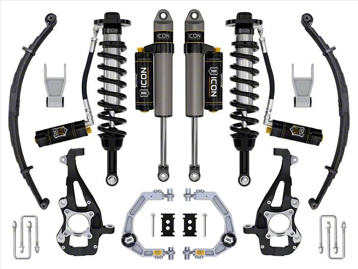 ICON Vehicle Dynamics 3.50 to 4.50-Inch Suspension Lift System with Billet Upper Control Arms and Leaf Pack; Stage 4 (21-24 4WD F-150 w/o CCD…