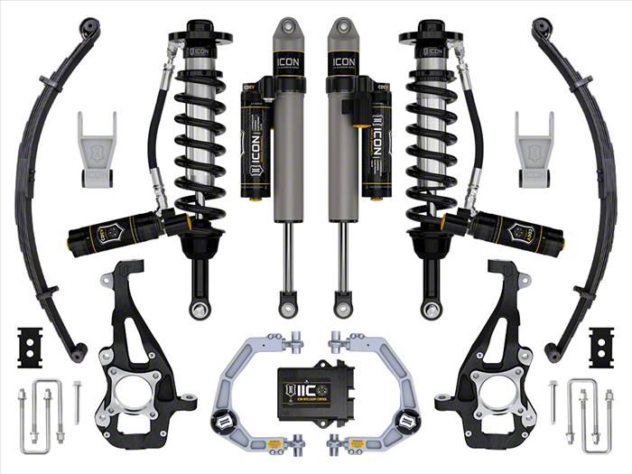 ICON Vehicle Dynamics 3.50 to 4.50-Inch Suspension Lift System with Billet Upper Control Arms and Leaf Pack; Stage 5 (21-24 4WD F-150 w/o CCD…