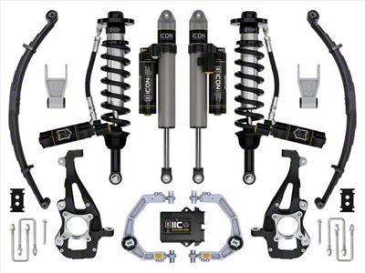 ICON Vehicle Dynamics 3.50 to 4.50-Inch Suspension Lift System with Billet Upper Control Arms and Leaf Pack; Stage 5 (21-25 4WD F-150 w/o CCD System & BlueCruise, Excluding Raptor)