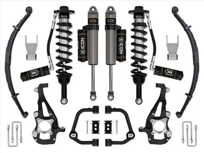ICON Vehicle Dynamics 3.50 to 4.50-Inch Suspension Lift System with Tubular Upper Control Arms and Leaf Pack; Stage 3 (21-25 4WD F-150 w/o CCD System & BlueCruise, Excluding Raptor)