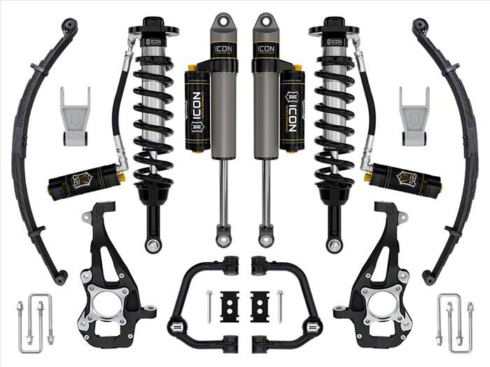 ICON Vehicle Dynamics 3.50 to 4.50-Inch Suspension Lift System with Tubular Upper Control Arms and Leaf Pack; Stage 4 (21-24 4WD F-150 w/o CCD…