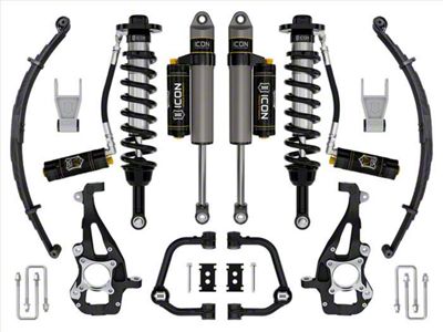 ICON Vehicle Dynamics 3.50 to 4.50-Inch Suspension Lift System with Tubular Upper Control Arms and Leaf Pack; Stage 4 (21-24 4WD F-150 w/o CCD System & BlueCruise, Excluding Raptor)