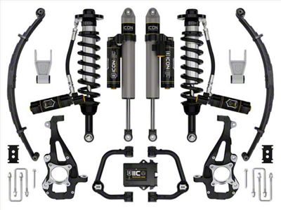 ICON Vehicle Dynamics 3.50 to 4.50-Inch Suspension Lift System with Tubular Upper Control Arms and Leaf Pack; Stage 5 (21-24 4WD F-150 w/o CCD System & BlueCruise, Excluding Raptor)
