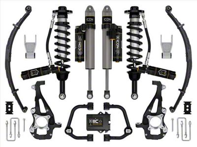 ICON Vehicle Dynamics 3.50 to 4.50-Inch Suspension Lift System with Tubular Upper Control Arms and Leaf Pack; Stage 5 (21-25 4WD F-150 w/o CCD System & BlueCruise, Excluding Raptor)
