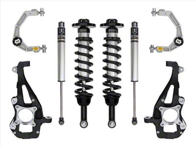 ICON Vehicle Dynamics 3.50 to 4.50-Inch Suspension Lift System with Billet Upper Control Arms; Stage 1 (21-25 4WD F-150 w/o CCD System & BlueCruise, Excluding Raptor)