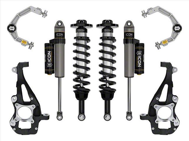 ICON Vehicle Dynamics 3.50 to 4.50-Inch Suspension Lift System with Billet Upper Control Arms; Stage 2 (21-24 4WD F-150 w/o CCD System & BlueCruise, Excluding Raptor)