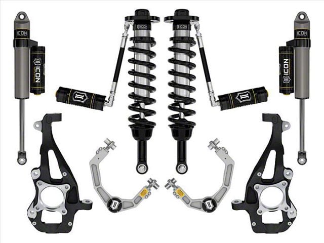 ICON Vehicle Dynamics 3.50 to 4.50-Inch Suspension Lift System with Billet Upper Control Arms; Stage 3 (21-24 4WD F-150 w/o CCD System & BlueCruise, Excluding Raptor)