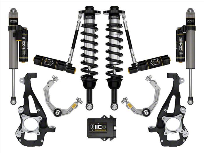 ICON Vehicle Dynamics 3.50 to 4.50-Inch Suspension Lift System with Billet Upper Control Arms; Stage 5 (21-24 4WD F-150 w/o CCD System &…