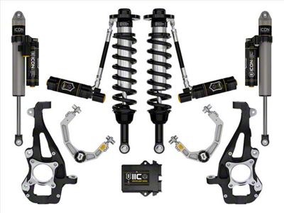 ICON Vehicle Dynamics 3.50 to 4.50-Inch Suspension Lift System with Billet Upper Control Arms; Stage 5 (21-24 4WD F-150 w/o CCD System & BlueCruise, Excluding Raptor)