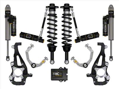 ICON Vehicle Dynamics 3.50 to 4.50-Inch Suspension Lift System with Billet Upper Control Arms; Stage 5 (21-25 4WD F-150 w/o CCD System & BlueCruise, Excluding Raptor)
