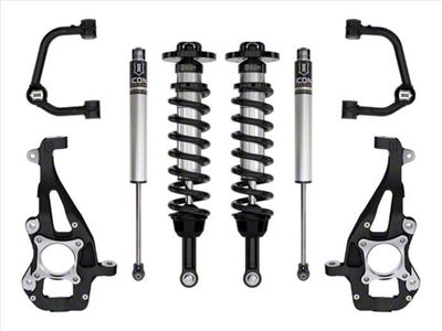 ICON Vehicle Dynamics 3.50 to 4.50-Inch Suspension Lift System with Tubular Upper Control Arms; Stage 1 (21-24 4WD F-150 w/o CCD System & BlueCruise, Excluding Raptor)
