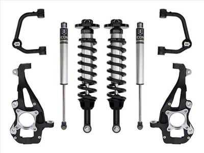 ICON Vehicle Dynamics 3.50 to 4.50-Inch Suspension Lift System with Tubular Upper Control Arms; Stage 1 (21-25 4WD F-150 w/o CCD System & BlueCruise, Excluding Raptor)