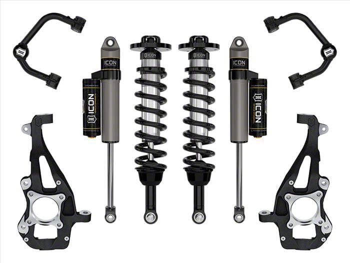 ICON Vehicle Dynamics 3.50 to 4.50-Inch Suspension Lift System with Tubular Upper Control Arms; Stage 2 (21-24 4WD F-150 w/o CCD System &…
