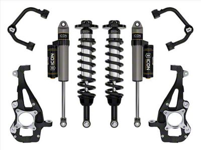 ICON Vehicle Dynamics 3.50 to 4.50-Inch Suspension Lift System with Tubular Upper Control Arms; Stage 2 (21-25 4WD F-150 w/o CCD System & BlueCruise, Excluding Raptor & Tremor)