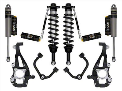 ICON Vehicle Dynamics 3.50 to 4.50-Inch Suspension Lift System with Tubular Upper Control Arms; Stage 4 (21-24 4WD F-150 w/o CCD System & BlueCruise, Excluding Raptor & Tremor)