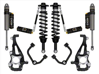 ICON Vehicle Dynamics 3.50 to 4.50-Inch Suspension Lift System with Tubular Upper Control Arms; Stage 4 (21-25 4WD F-150 w/o CCD System & BlueCruise, Excluding Raptor & Tremor)
