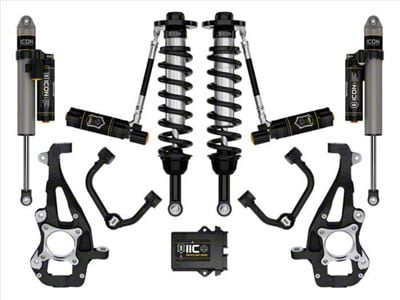 ICON Vehicle Dynamics 3.50 to 4.50-Inch Suspension Lift System with Tubular Upper Control Arms; Stage 5 (21-25 4WD F-150 w/o CCD System & BlueCruise, Excluding Raptor & Tremor)