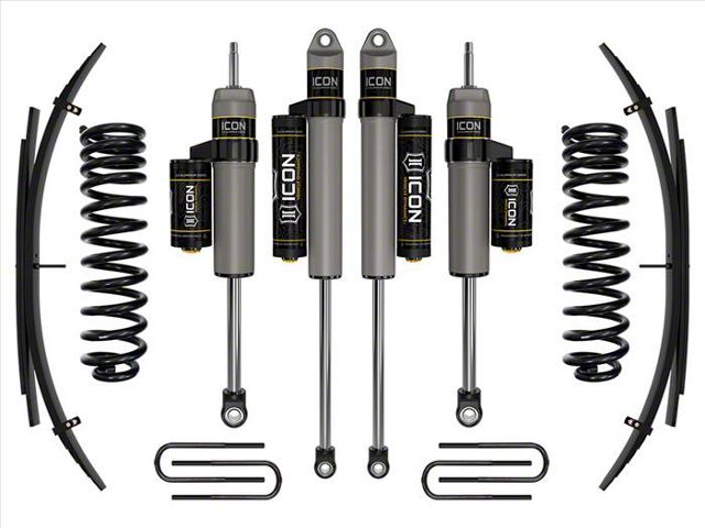 ICON Vehicle Dynamics 2.50-Inch Suspension Lift System with Expansion Pack and Piggyback Shocks; Stage 2 (17-19 4WD 6.7L Powerstroke F-250 Super Duty)