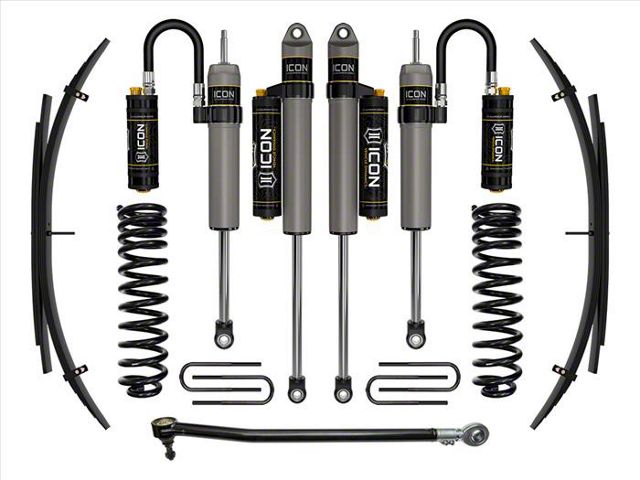 ICON Vehicle Dynamics 2.50-Inch Suspension Lift System with Expansion Pack and Piggyback Shocks; Stage 4 (17-19 4WD 6.7L Powerstroke F-250 Super Duty)