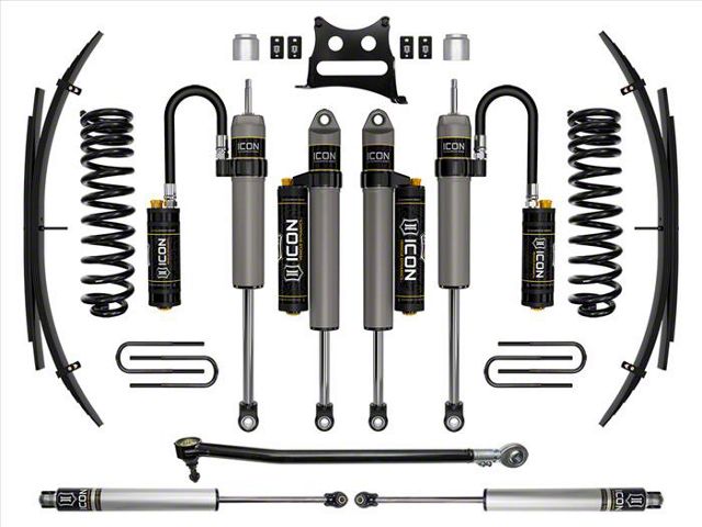 ICON Vehicle Dynamics 2.50-Inch Suspension Lift System with Expansion Pack and Piggyback Shocks; Stage 5 (20-24 4WD 6.7L Powerstroke F-250 Super Duty)