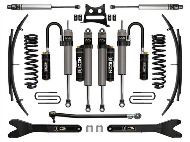 ICON Vehicle Dynamics 2.50-Inch Suspension Lift System with Expansion Pack and Piggyback Shocks; Stage 6 (20-24 4WD 6.7L Powerstroke F-250 Super Duty)