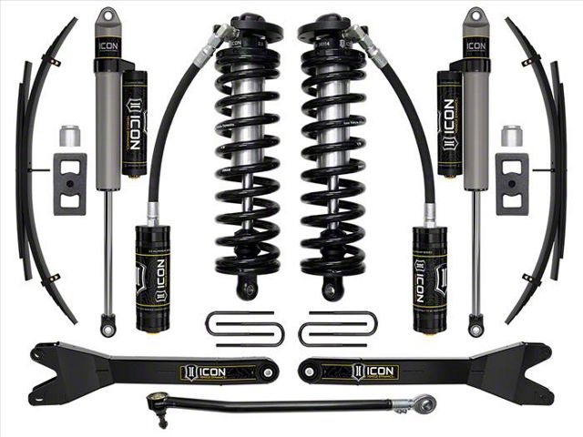 ICON Vehicle Dynamics 2.50 to 3-Inch Stage 3 Coil-Over Conversion Suspension Lift Kit with Radius Arms and Expansion Pack (23-24 4WD 6.7L Powerstroke F-350 Super Duty SRW)