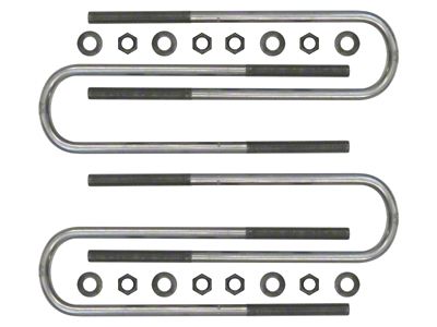 ICON Vehicle Dynamics Square U-Bolts; 12-Inch (11-25 F-350 Super Duty)