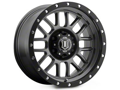 ICON Alloys Alpha Gunmetal 6-Lug Wheel; 17x8.5; 0mm Offset (19-23 Ranger)