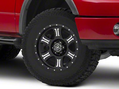 ICON Alloys Shield Satin Black Machined 6-Lug Wheel; 17x8.5; 6mm Offset (04-08 F-150)