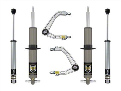 ICON Vehicle Dynamics 2.375 to 3.75-Inch Suspension Lift System with Billet Upper Control Arms; Stage 2 (19-25 Sierra 1500 w/o Adaptive Ride Control, Excluding 2.7L & AT4X)