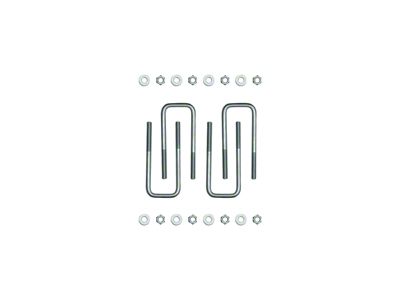 ICON Vehicle Dynamics Square U-Bolts; 8-Inch (19-26 Sierra 1500)