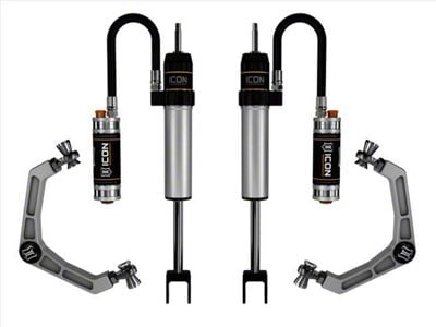 ICON Vehicle Dynamics V.S. 2.5 Series CDCV Front Shock System with Billet Upper Control Arms for 0 to 2-Inch Lift (20-24 Sierra 2500 HD)