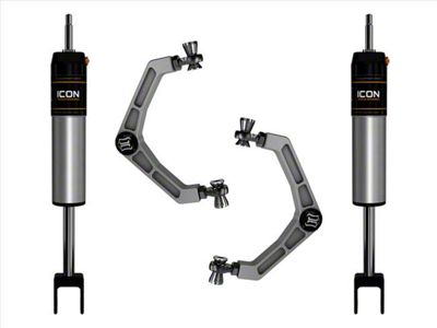 ICON Vehicle Dynamics V.S. 2.5 Series Internal Reservoir Front Shock System with Billet Upper Control Arms for 0 to 2-Inch Lift (20-25 Sierra 2500 HD)