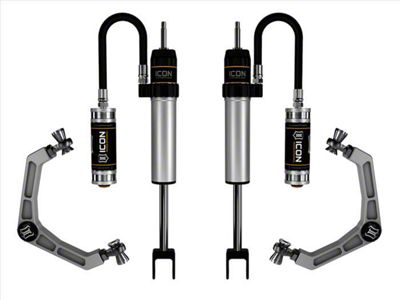 ICON Vehicle Dynamics V.S. 2.5 Series Remote Reservoir Front Shock System with Billet Upper Control Arms for 0 to 2-Inch Lift (20-24 Sierra 2500 HD)