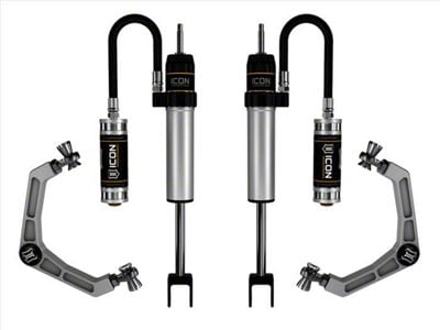 ICON Vehicle Dynamics V.S. 2.5 Series Remote Reservoir Front Shock System with Billet Upper Control Arms for 0 to 2-Inch Lift (20-24 Silverado 2500 HD)