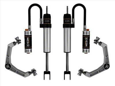 ICON Vehicle Dynamics V.S. 2.5 Series CDCV Front Shock System with Billet Upper Control Arms for 0 to 2-Inch Lift (20-24 Silverado 3500 HD)