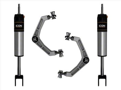 ICON Vehicle Dynamics V.S. 2.5 Series Internal Reservoir Front Shock System with Billet Upper Control Arms for 0 to 2-Inch Lift (20-24 Silverado 3500 HD)