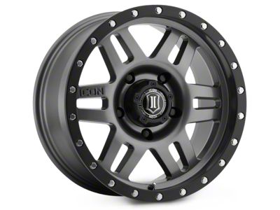 ICON Alloys Six Speed Gunmetal 6-Lug Wheel; 17x8.5; 0mm Offset (99-06 Silverado 1500)