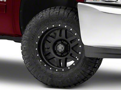 ICON Alloys Six Speed Satin Black 6-Lug Wheel; 17x8.5; 0mm Offset (07-13 Silverado 1500)