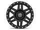 ICON Alloys Six Speed Satin Black 6-Lug Wheel; 17x8.5; 0mm Offset (19-24 Silverado 1500)